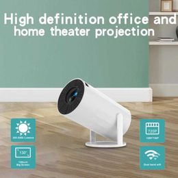 Projectors HY300 Projector 4K Android Beam Projector Wifi 200Ansi Bluetooth 720P Support for Home Theatre Camping Office 1080P Projector J240509