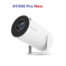 Projectors Salange Mini Projector HY300 PRO Android 11 Dual WiFi 6 260ANSI Allwinner H713 BT5.0 1080P 1280 * 720P Home Theatre Outdoor Projector J240509