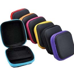 Case PU Leather Earbuds Pouch Mini Zipper Earphone box Protective USB Cable Organiser Spinner Storage Bags dff28061019049