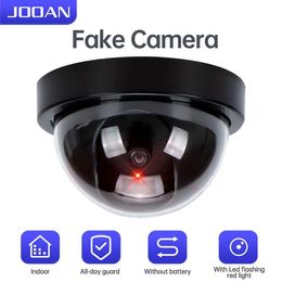 IP Cameras JOOAN dome camera virtual waterproof and secure CCTV monitoring camera with flashing red LED light outdoor indoor Analogue camera d240510