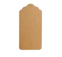 9x45 cm Brown White Scallop Blank Cardstock Tag Hang tag Retro Gift Hang tag Place Card KD19806747