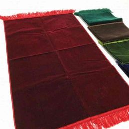 Plain Colour Islamic Prayer Rug Muslim Prayer Mat JaNamaz Salat eid al adha gift 2107275711474