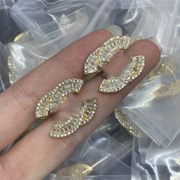 Woman C Earring Luxury Charm Stud hoop Earing Letter CClies Brand Designer Women Gold Earrings chanells pearl diamond Jewelry 876