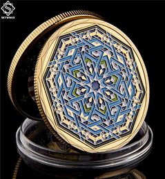 S Arabia Islam Muslim Ramadan Kareem Festival Octagon Craft Illustration Gold Plated Commemorative Coins Collectibles4837584