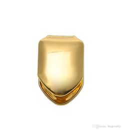 14K Gold Plated Single Tooth FANG Grill Cap Canine Teeth for Man Hip Hop Custom GRILLZ4257920