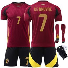 Soccer Sets/Tracksuits Mens Tracksuits 2024 Belgian Cup jersey number 7 De Bruyne football jersey 10 Lukaku 25 Duoku team jersey