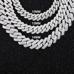Custom Hip Hop Jewelry 10Mm 12Mm 14Mm 16Mm 18Mm 20Mm Cuban Chain Sterling Sier Moissanite Diamond Chains For Men