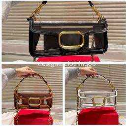 Fashion Designer Bags Transparent jelly Totes Ladies Shoulder Crossbody bag Show rich Clear Lipstick powder Pouch