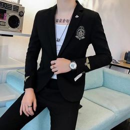 #1 Designer Fashion Man Suit Blazer Jackets Coats For Men Stylist Letter Embroidery Long Sleeve Casual Party Wedding Suits Blazers M-3XL #87