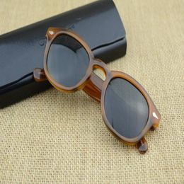 Großhandelsdesign S m l Rahmen 18 Color Objektiv Sonnenbrille Lemtosh Johnny Depp Gläses Top -Qualität mit Brille Pfeil Rivet 1915 mit Fall 208y