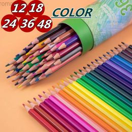 Pencils Beautiful Bucket 48 Color Crayon Set Childrens Cavai Stationery Colorful Crayon Childrens Painting Art Supplies d240510