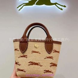 Designer Bag Stores Are 95% Off 2024 New Vegetable Basket Casual Weaving Handheld Single Shoulder Crossbody Mini Versatile Grass Womens0Q87