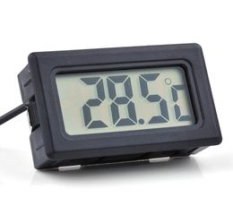 100pcs Digital LCD Screen Thermometer Refrigerator Fridge zer Aquarium FISH TANK Temperature 50110C GT Black white Color lin4939563