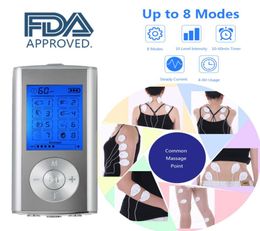 Carevas Massager Rechargeable Electric Machine 8 Modes Tens Unit Portable Pulse Massager Muscle Stimulator Therapy Body1710470