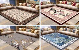 Carpets Home Chinese Nordic Flower Carpet Living Room Bedroom Sofa Full Shop Floor Mat Custom Bedside Coffee Table Blanket2309774