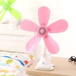 Clip Fan Electric Five Leaf Mini Portable Breeze Low Nois Mute Air Supply Summer Colour Home Office Dormitory Table