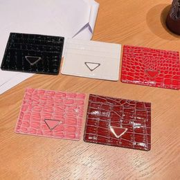 Delicate New Fashion Card Bag Ultra-Thin Portable Multi-Functional Men's And Women's Coin Wallet Letter Inverted Triangle Decoration Classic 5-Color Document Card Bag