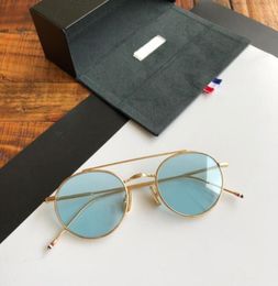 Sunglasses Thom Brand Vintage Alloy TB101 Retro Round Eyeglasses Titanium Frame Men Women Gafas Spectacles With Original Box4456816