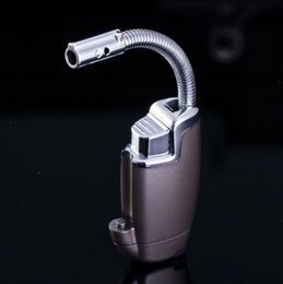 Hose Torch Turbo Lighter Jet Butane Cigar Kitchen Flexible Pipe Lighter Cigarette 1300 C Windproof Metal BBQ Ignition Lighter9019459