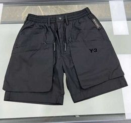 New Mens Shorts Summer Y 3 Shorts 2023 Mens Streetwear Shorts Korean Style Black Cargo Shorts Breathable Mens Fashion Versatile Shorts YQ231220