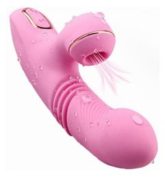 Clitoris Sucking Female Orgasm Dildo Vibrators G Spot Clitoris Stimulator Heating Telescopic Vibrator Masturbator For Women Y190617372368