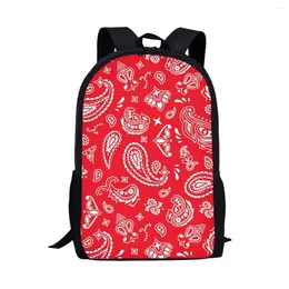 Backpack Paisley Style Green Red Black Pink School Bags Fashion Ethnic Portable Shoulder For Student Designs Backpacks Holiday Gift