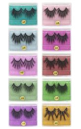 25mm Lashes Whole 10 styles 3d mink lashes Mink Eyelashes Natural long Dramatic Eyelash Makeup Lashes In Bulk DHL 6234374