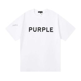 Designer t Shirts Purple Short Sleeve Fashion Brand Ink Graphic Tee Printed Shirt Men Cotton Casual Oversize Hip Hop Streetwear Euro Size Purples RRBN