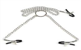 BDSM Bondage Sex Toys Nipple Clamps Clit Clamps Set with Metal Chain Nipples Rings Adult Sex Nipple Toy for Women8791653