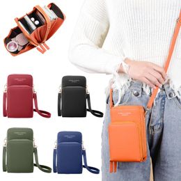 Shoulder Bags 3 Pockets Messenger Women 2024 Phone Wallet Big Capacity Ladies Crossbody Leather Tote Bag Female Purse