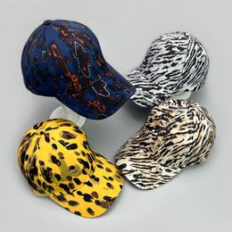 Ball Caps Graffiti Leopard Stripe Print Baseball Hats Unisex Personal Outdoor Breathable Sunshade Versatile Fashion Ins Snapback