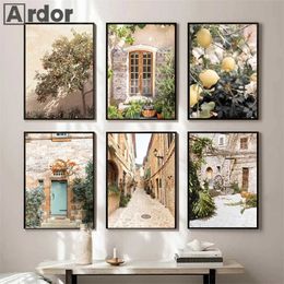 ny canvas painting in Bellagio Italy Mediterranean countryside Nordic posters and printed wall art pictures living room decoration J240505