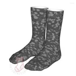 Men's Socks Compression Xmas Shiny Star Gray Camouflage Women 2024 Female Sport