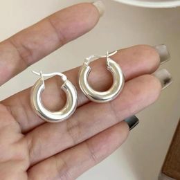 Hoop Earrings BF CLUB 925 Sterling Silver Round Gold For Women Girl Sexy Fashion Trendy Jewellery Gift Party Wedding Pendientes