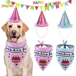 Dog Apparel Party Pet Dogs Caps Cat Bibs Birthday Costume Design Head-wear Hat Christmas Bandana Scarf Pets Accessories Supplies