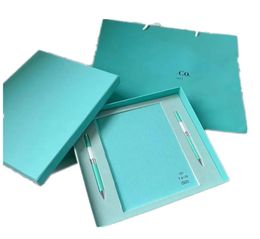 Großhandel Designer Blue Notebook Signature Set Student Notebook Business Notebook Set Teacher Day Geschenkbox DH608868