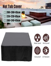 Universal Tub Dust Cover Cap Waterproof Jacuzzi UV Proof AllWeather Spa Cover Cap Protector spring Snow Rain Dust Covers327l7877177