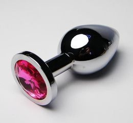 4095mm large metal anal plug Plated Jeweled Rhinestone butt plug insert adult products sex toys for men and women9364661