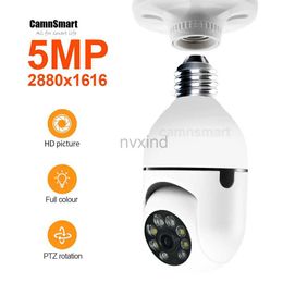 IP Cameras 5MP Tuya Mini Wireless Camera Ycc365plus Wifi E27 Light Bulb Video Monitoring Suitable for Smart Home Security Easy to Instal d240510