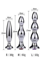 Super Large Anal Beads Metal Anus Plugs Female Vagina Masturbation Toy Sex Big Long Butt Plug Anal Stimulation Dilator Adult Produ8690780