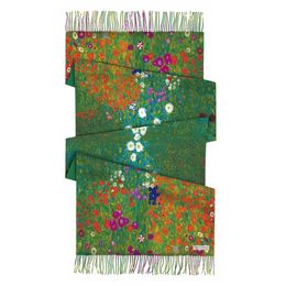 Scarves Oil Painting Cashmere Scarf Klimt Flower Farm Winter Scarf Women Rectangle Tassels Keep Warm Pashmina Brand Scarf Shawl Bandana Q240509