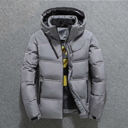 Quality FGKKS Brand Men Down Jacket Slim Thick Warm Solid Color Hooded Coats Fashion Casual Jackets Male s