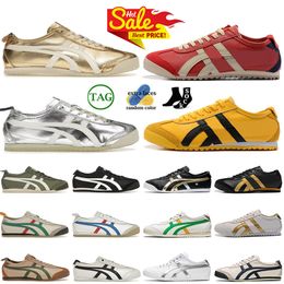 Top Quality tiger mexico 66 Casual Shoes Outdoor Sneakers Black Yellow Silver Off Red Golden Mantle Green Cream Mexico66 Tigers Designer Trainers Platform loafers