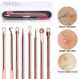 Cleaning 4 pieces/pack blackhead removal tool washable stainless steel blackhead extractor facial pimple cleaning tool skin care accessories d240510