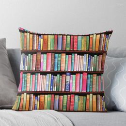 Pillow Bookworm Antique Book Library Vintage Shelf Throw Anime Christmas Covers For S