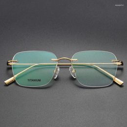 Sunglasses Frames High Quality Titanium Eyeglass Frame Women Rimless Glasses Men Myopia Optical Prescription Spectacles