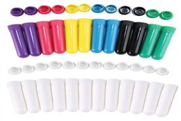 Colourful Essential Oil blank nasal Aromatherapy Nasal Inhaler Sticks with Wicks inhalers white Cotton Empty Tubes Portable9817142