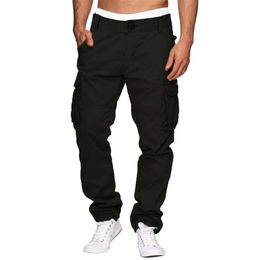 Men's Pants Mens pants solid Colour bottom pocket style cargo pants casual sports pants large summer Y2k Korean pantsL2405