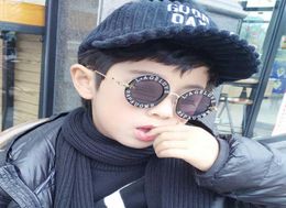 Fashion Kids Sunglasses Girls New fashion Baby sunglasses trend round frame small bee letter Kid sunglasses8739899