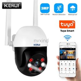 IP Cameras KERUI 3MP 5MP TUYA Outdoor PTZ Camera WIFI Monitoring Camera Smart Home Automatic Tracking Waterproof CCTV Security Protection d240510